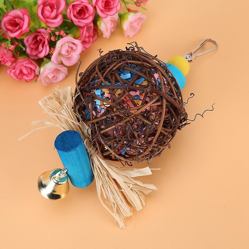 Hand-made Parrot Bird Chewing Hanging Toys Cage Toy For Macaw Parakeet