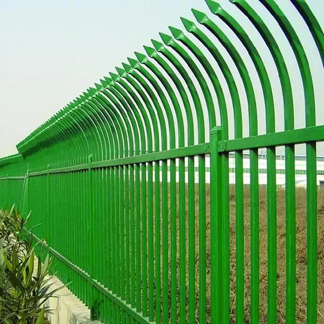 Professional Manufacturer Supply Decoration Powder Coated Wrought Iron Fence For Garden And Gate