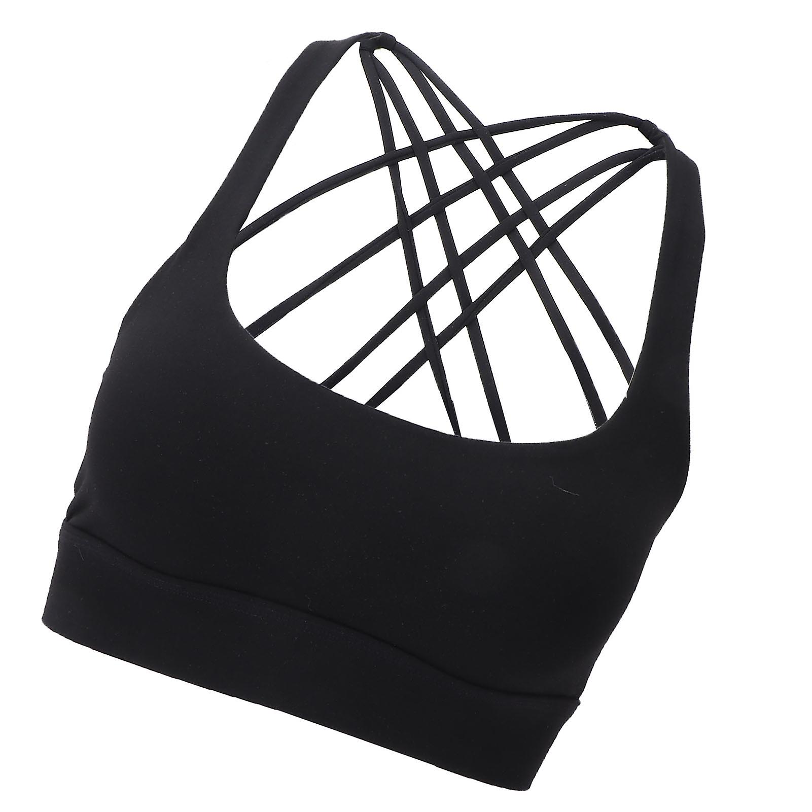 Women Crisscross Sports Bra Simple Stylish Girls Strappy Yoga Bra For Fitness Running4 (70abc)