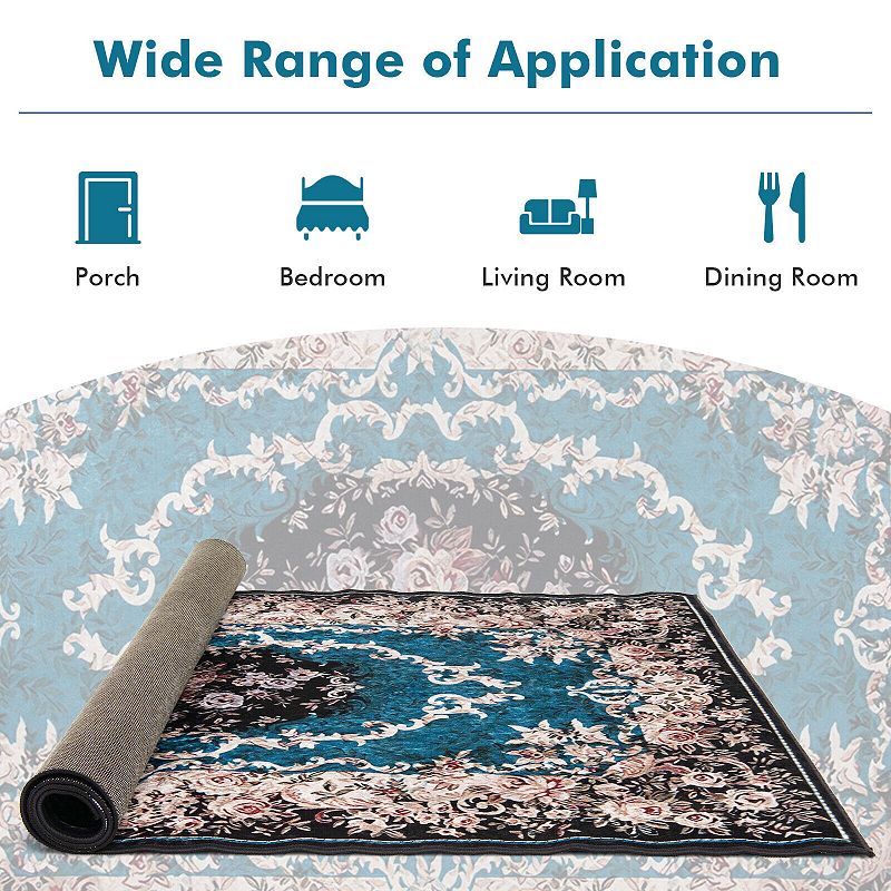 Area Rug with Non-Shedding Surface and Anti-slip Bottom - Small