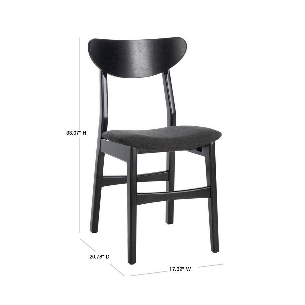 SAFAVIEH Lucca Black Dining Chair DCH1001J-SET2