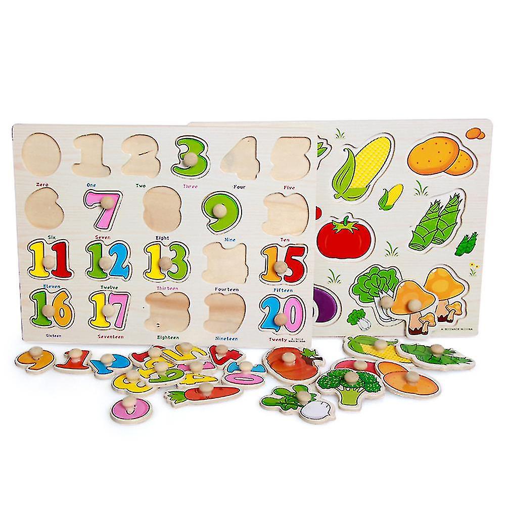 Blue Cartoon Alphabet Number Animal Board Education Kids Toy