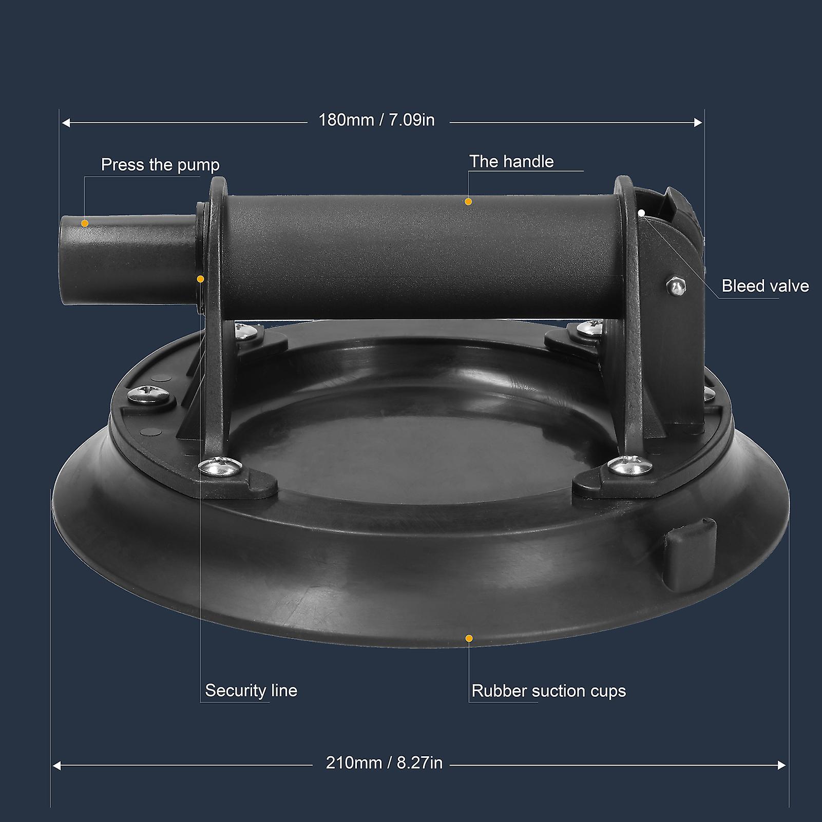 210mm Diameter Vacuum Suction Cup 200kg Bearing Capacity Heavy Duty Vacuum Ceramic Tile Lifter For Granite Glass Lifting