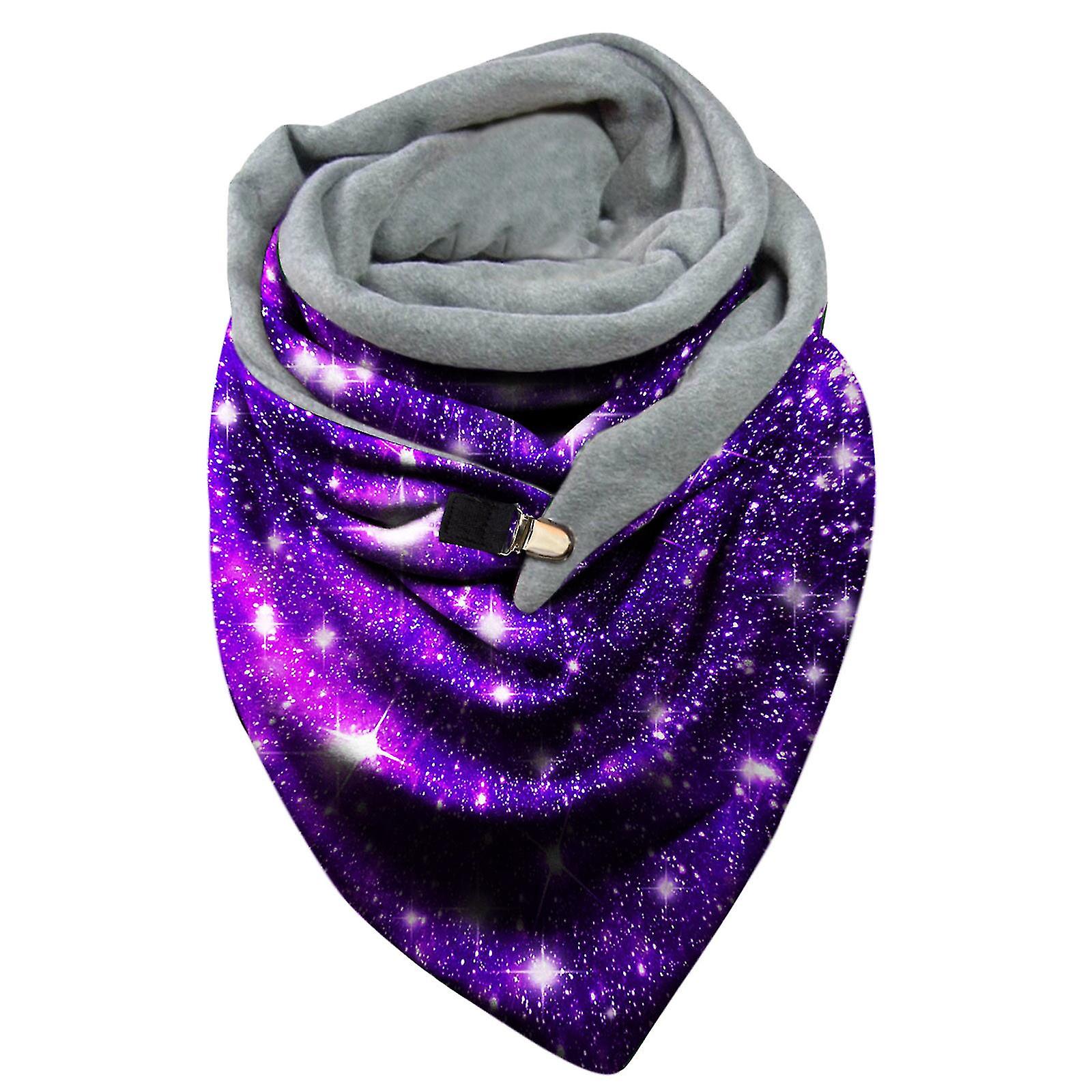 Winter Women Print Button Soft Wrap Casual Warm Scarves Shawls