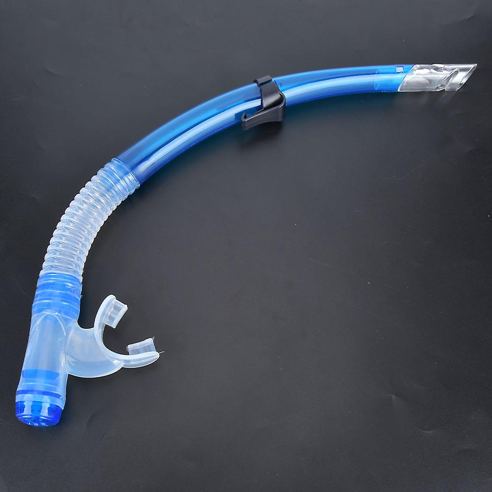 Professional Diving Snorkeling Breathing Tube Semi Dry Diving Swimming Equipment(transparent Blue )