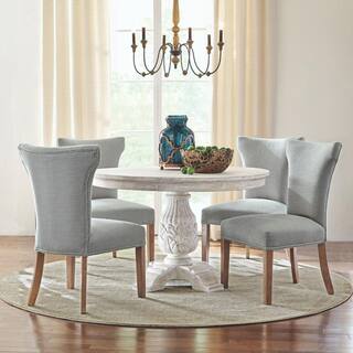 Home Decorators Collection Kingsley Sandblasted White Round Dining Table 9690100980