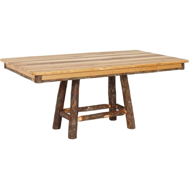 Hickory Log Low Back Dining Set