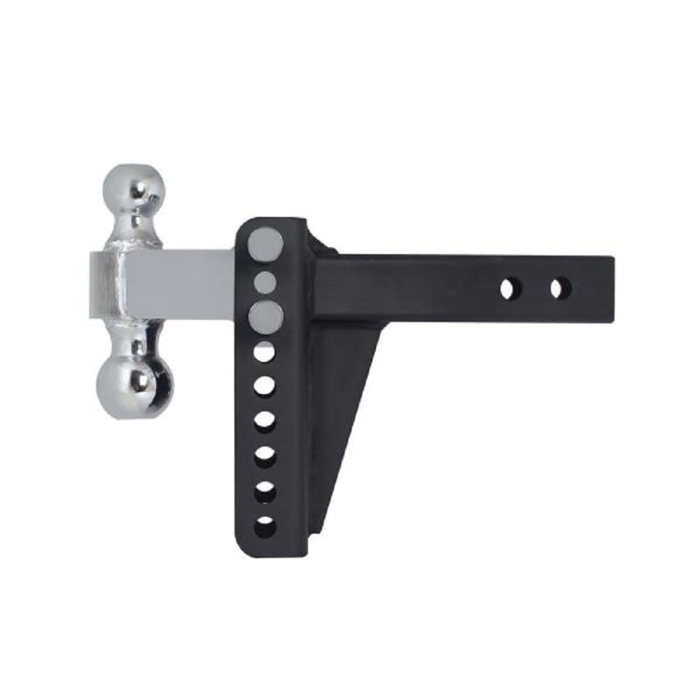 Blackout 14，000 lbs Capacity Adjustable Drop Hitch， 2 inch and 2-5/16 inch Ball ; 0-6 inch Drop