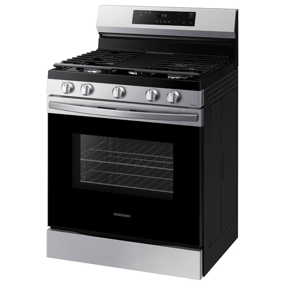  6.0 cu. ft. Smart Freestanding Gas Range with Integrated Griddle in Stainless Steel NX60A6111SS