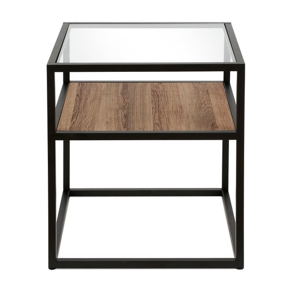 Carbon Loft Pontmercy Bronze/ Oak Side Table