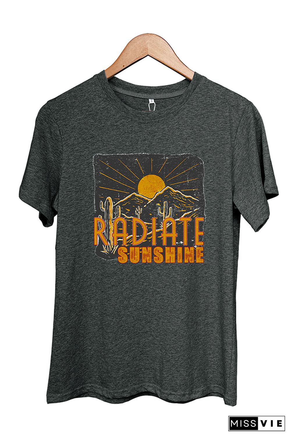 Radiate Sunshine Cactus Desert Graphic Tee Wholesale