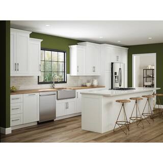 Home Decorators Collection Washington Vesper White Plywood Shaker Stock Assembled Wall Kitchen Cabinet Sft Close 3 Shelves 24 in. x 42 in. x 12 in. W2442-WVW