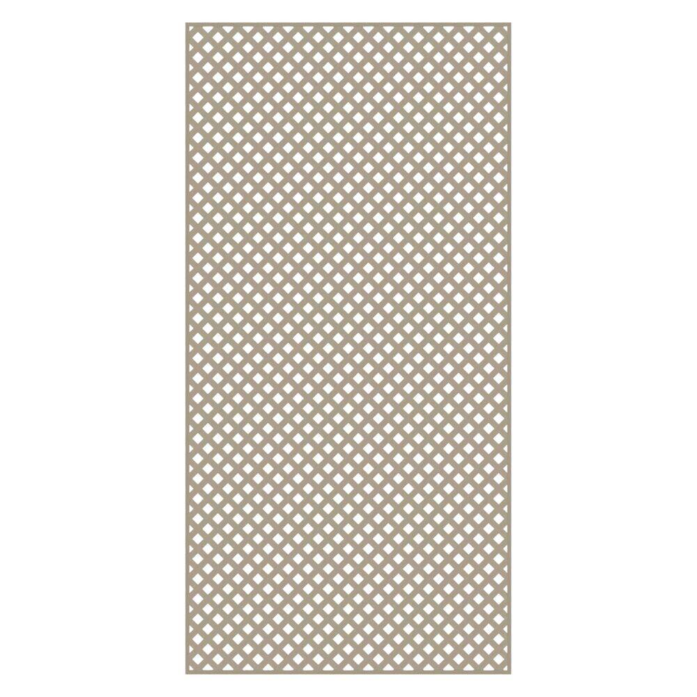 Barrette Outdoor Living 4 ft. x 8 ft. Clay Diamond Vinyl Lattice 73054360