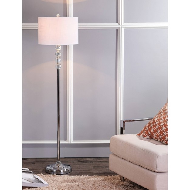 Crystal metal Aubrey Floor Lamp includes Led Light Bulb Clear Jonathan Y