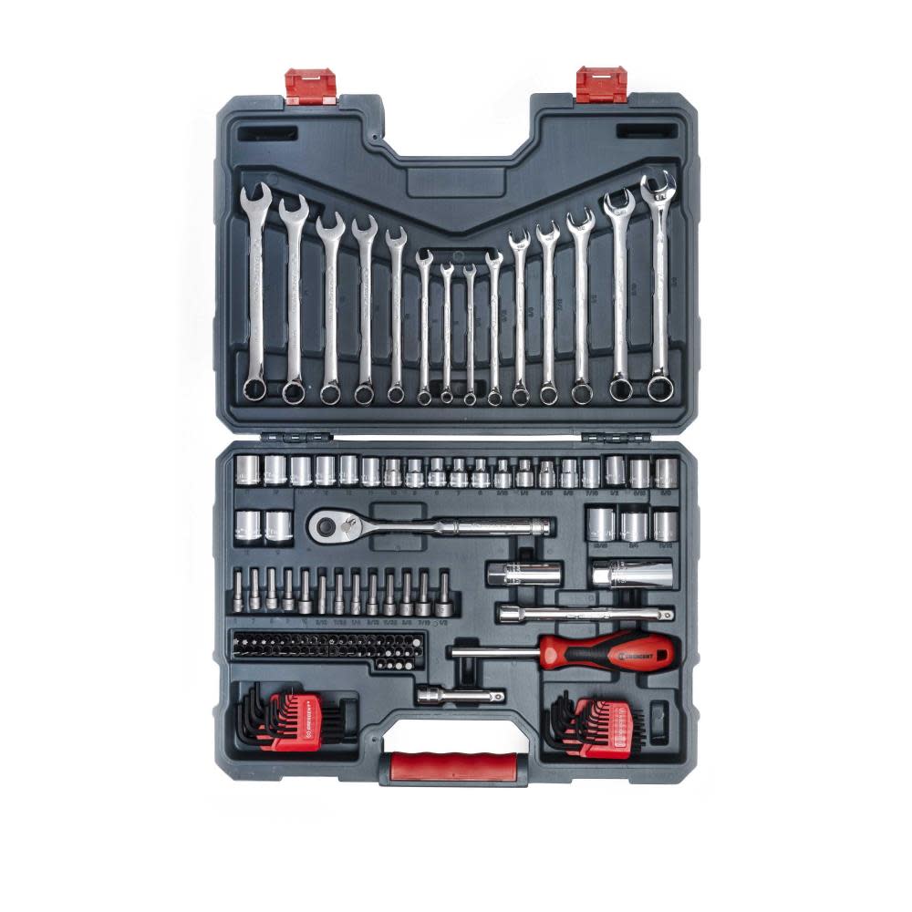 128 Pc 3/8 Drive 12 Point Standard SAE/Metric Mechanics Tool Set