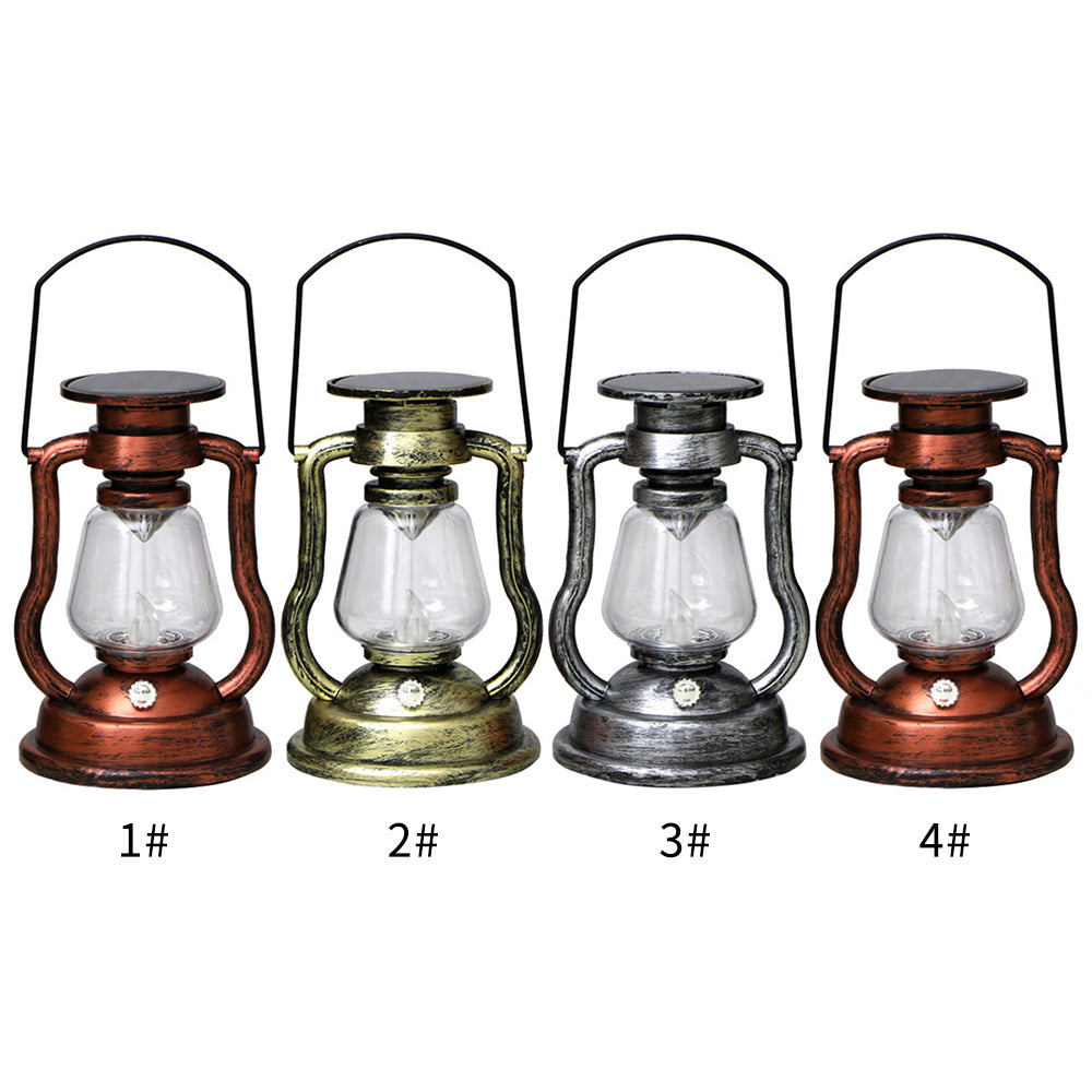 Tomshoo Solar Powered Hanging Candle Light Retro LEDs Oil Lamp Flickering Flameless Solar Lantern Outdoor Hanging Lighting for Patio Garden Yard Tent