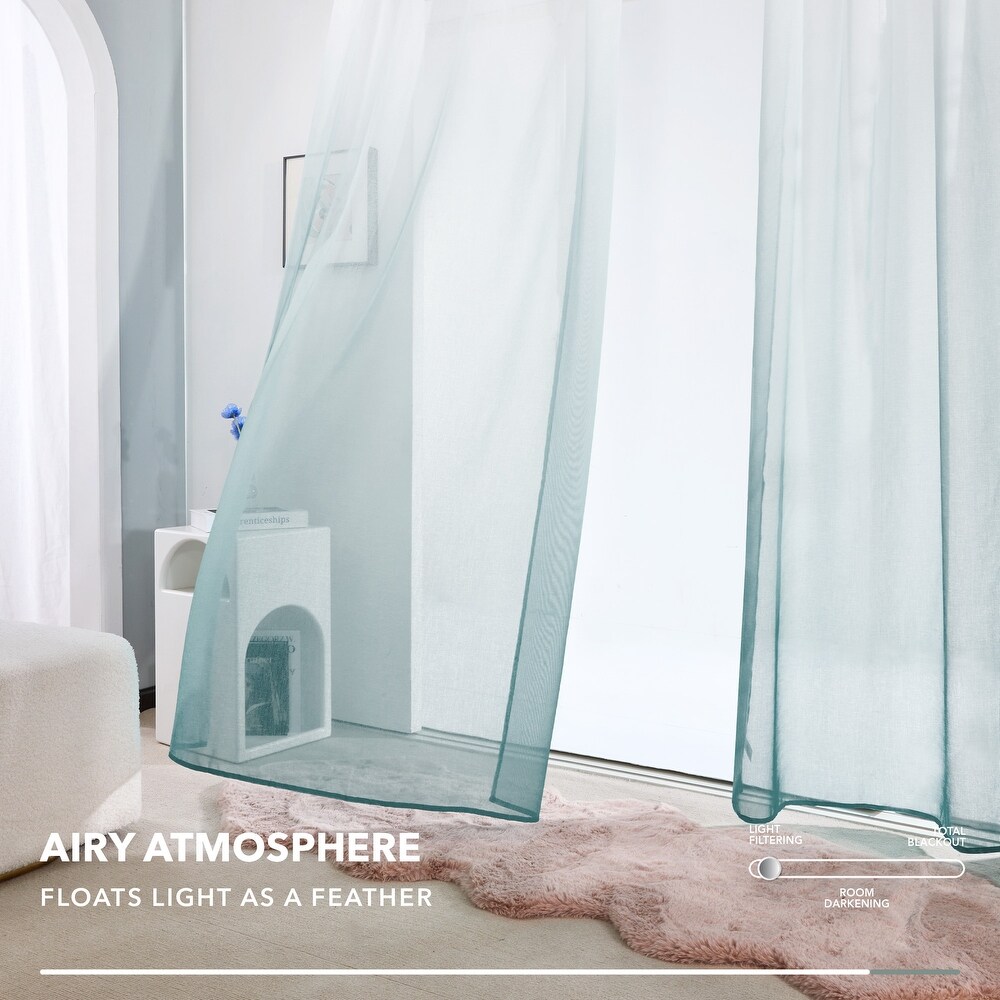 Deconovo Ombre Sheer Curtain Panel Pair(2 Panel)