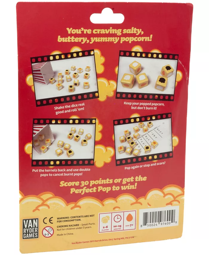 University Games Van Ryder Games Popcorn Dice Family Game