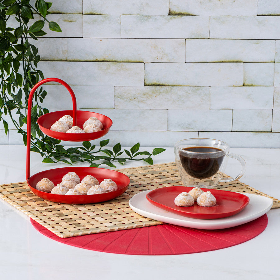 Karaca Eva Red Layered Cookie Holder 153.03.06.5159