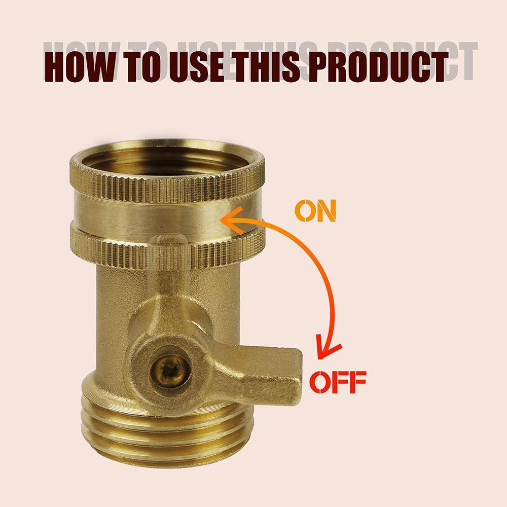 Cubilan Water Hose Shut Off Valve 2 Pack Heavy Duty 34 Inch Solid Brass Garden Hose Connector TWIS3003 B08RDNYV7X