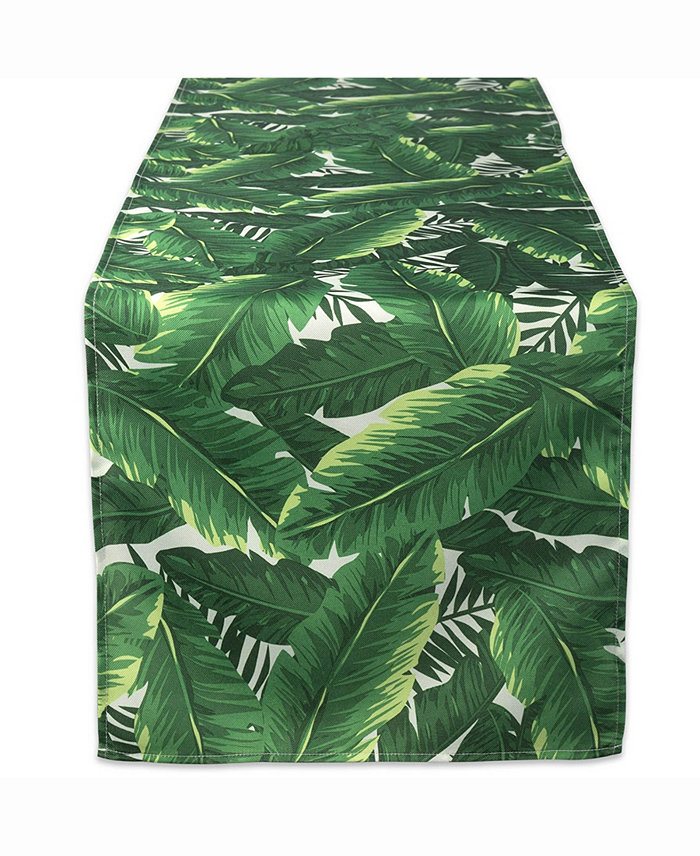 Design Imports Banana Leaf Outdoor Table Runner 14 X 108