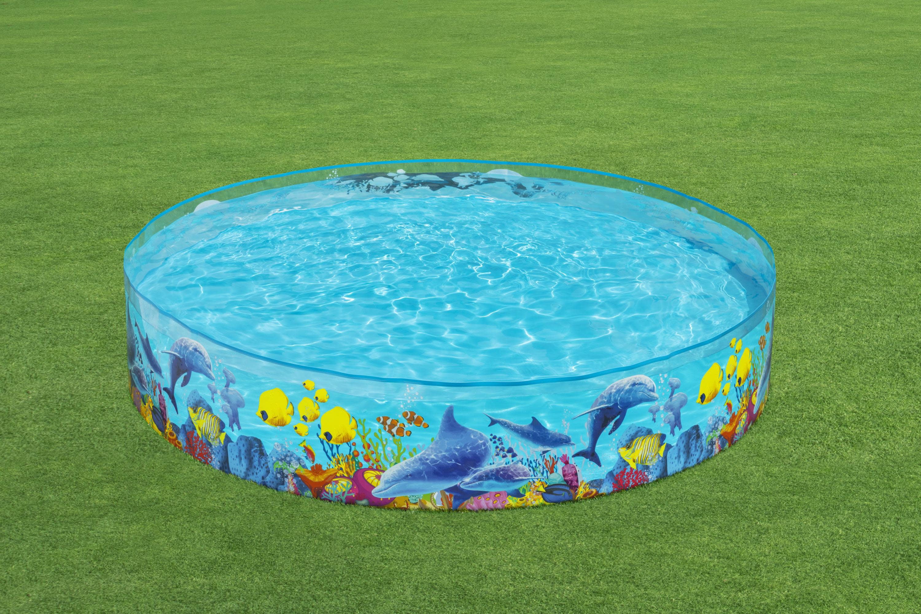 Play Day 8' x 8' Multicolor Round Kiddie Pool