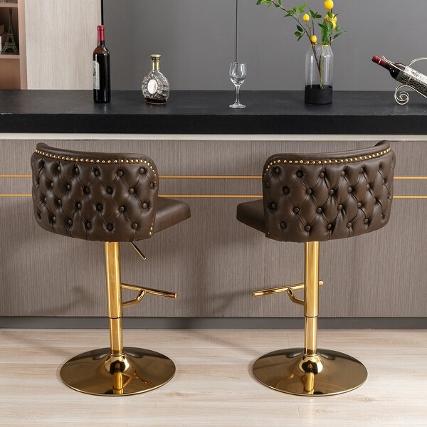 Swivel Barstools Adjusatble Seat Height for Home Pub Set of 2