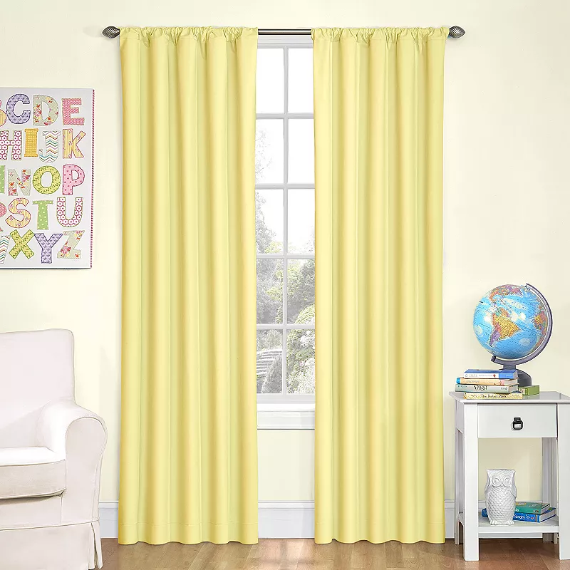 eclipse Kids Microfiber Blackout 1-Panel Window Curtain