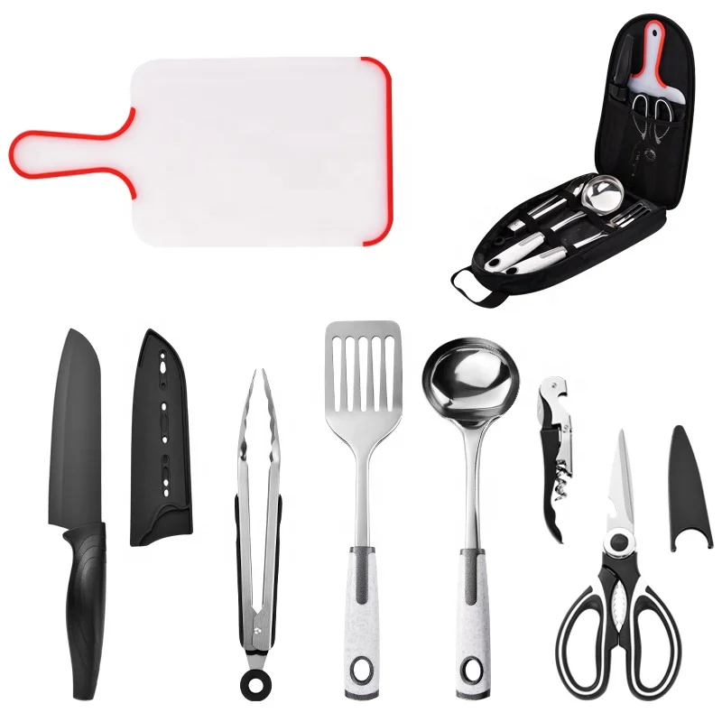 Factory Portable Outdoor Camping Equipment Utensil Set Spoon Kitchen Camping Cooking Set Camping Hiking s