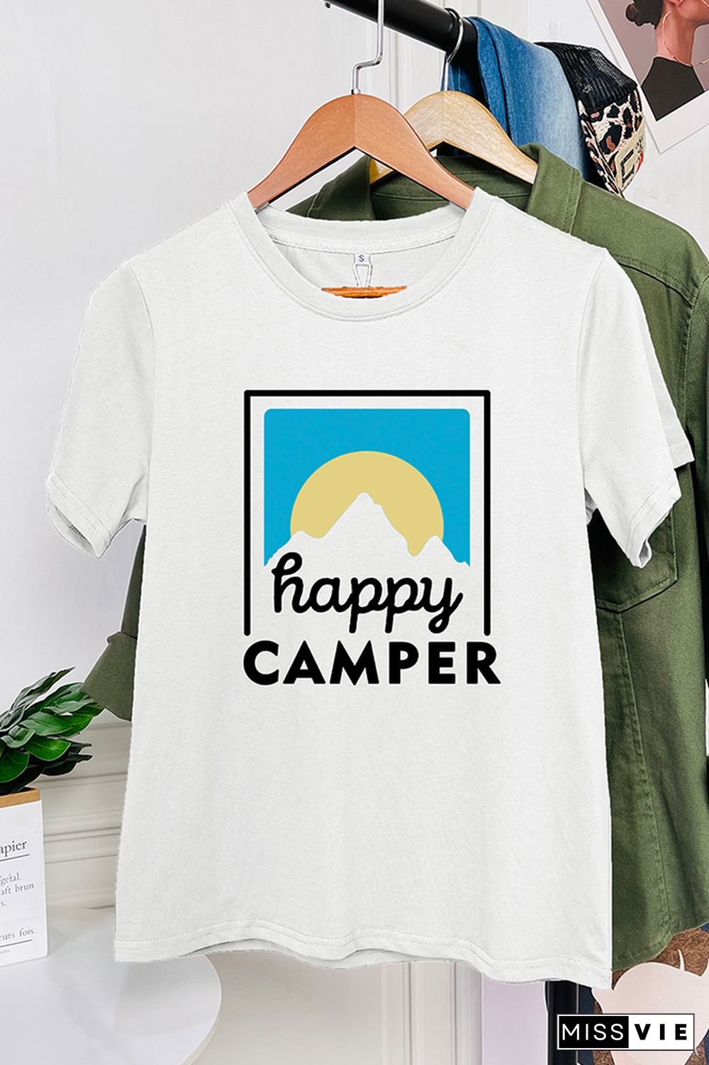 Happy Camper Short Sleeve Graphic Tee Wholesale