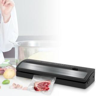 NutriChef Reusable Vacuum Food Bags Automatic Food Vacuum Sealer Electric Air Sealing Preserver System PKVS25BK