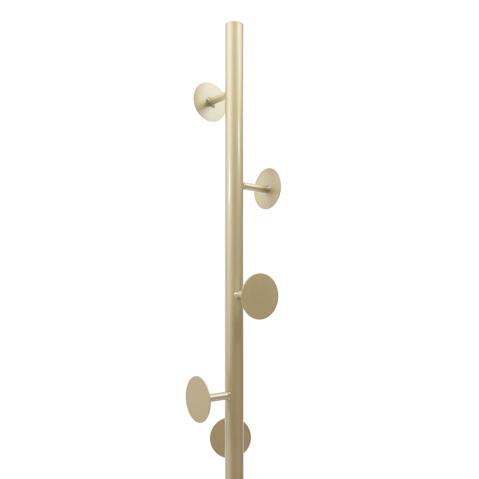 Miumaeov Golden Metal Coat Rack with 8 Hooks， Floor Stand Clothing Rack with Marble Base for Hat， Scarf， Coat， Coat Rack for Entryway Hallway， Living Room， Bedroom， Office