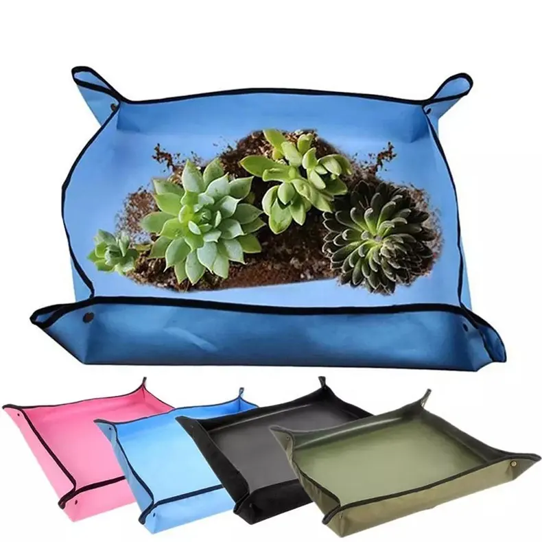 New Square Plant Repotting Portable Indoor Succulent Flowers Gardening Foldable Plant Transplanting Tarp Waterproof Garden Mat