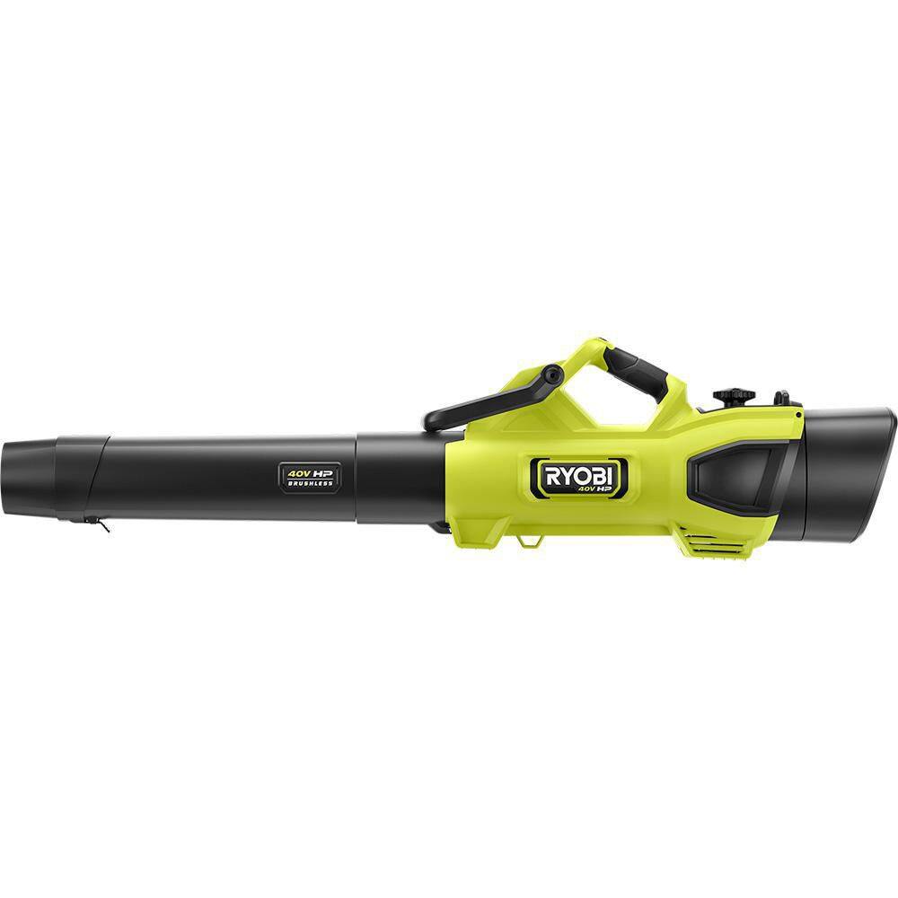 RYOBI 40-Volt HP Brushless 100 MPH 600 CFM Cordless Leaf BlowerMulcherVacuum with Lawn and Leaf Bag (Tool Only) RY404015-LB