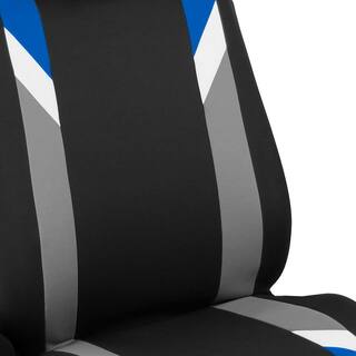 FH Group Premium Modernistic 47 in. x 23 in. x 1 in. Seat Covers - Front DMFB033102BLUE