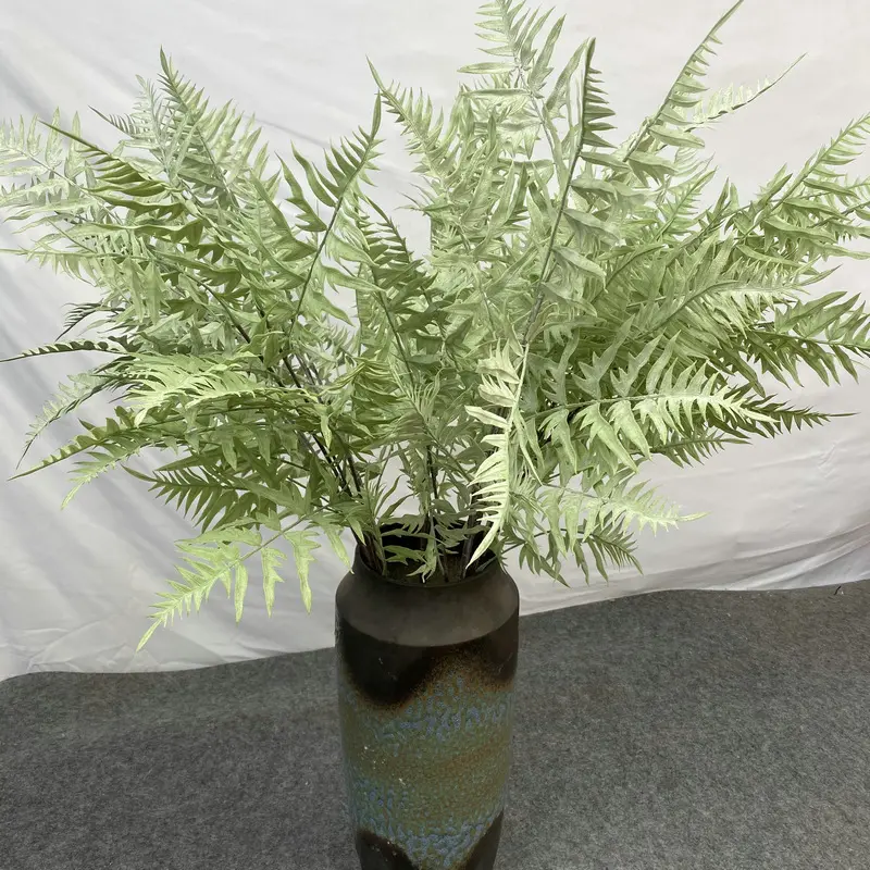 Garden supplies greenery long stem fern leaves wholesale plastic leaves green plants fern