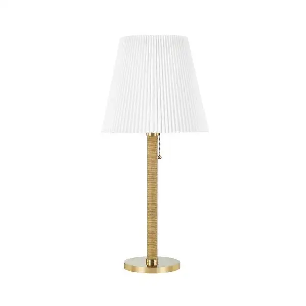 Dorset 1-Light Table Lamp by Mark D. Sikes with Cream Shade