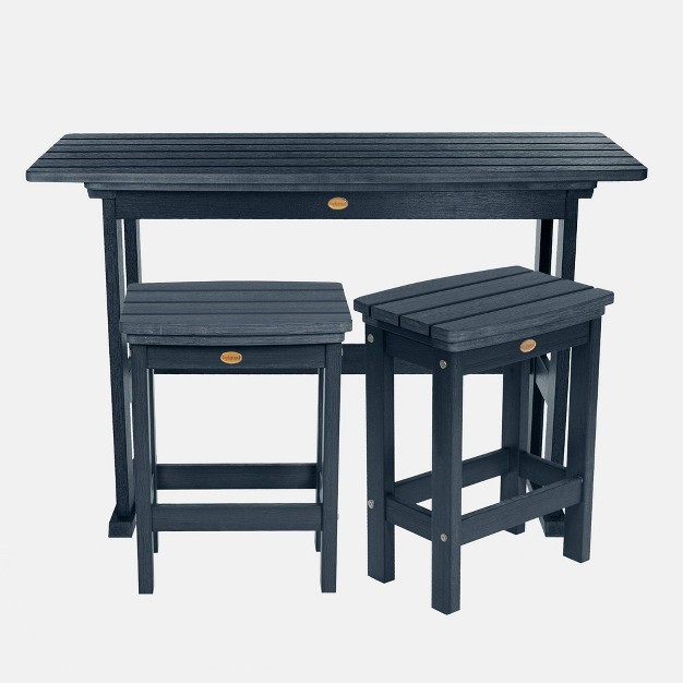 Lehigh 3pc Outdoor Counter Height Set Federal Blue Highwood