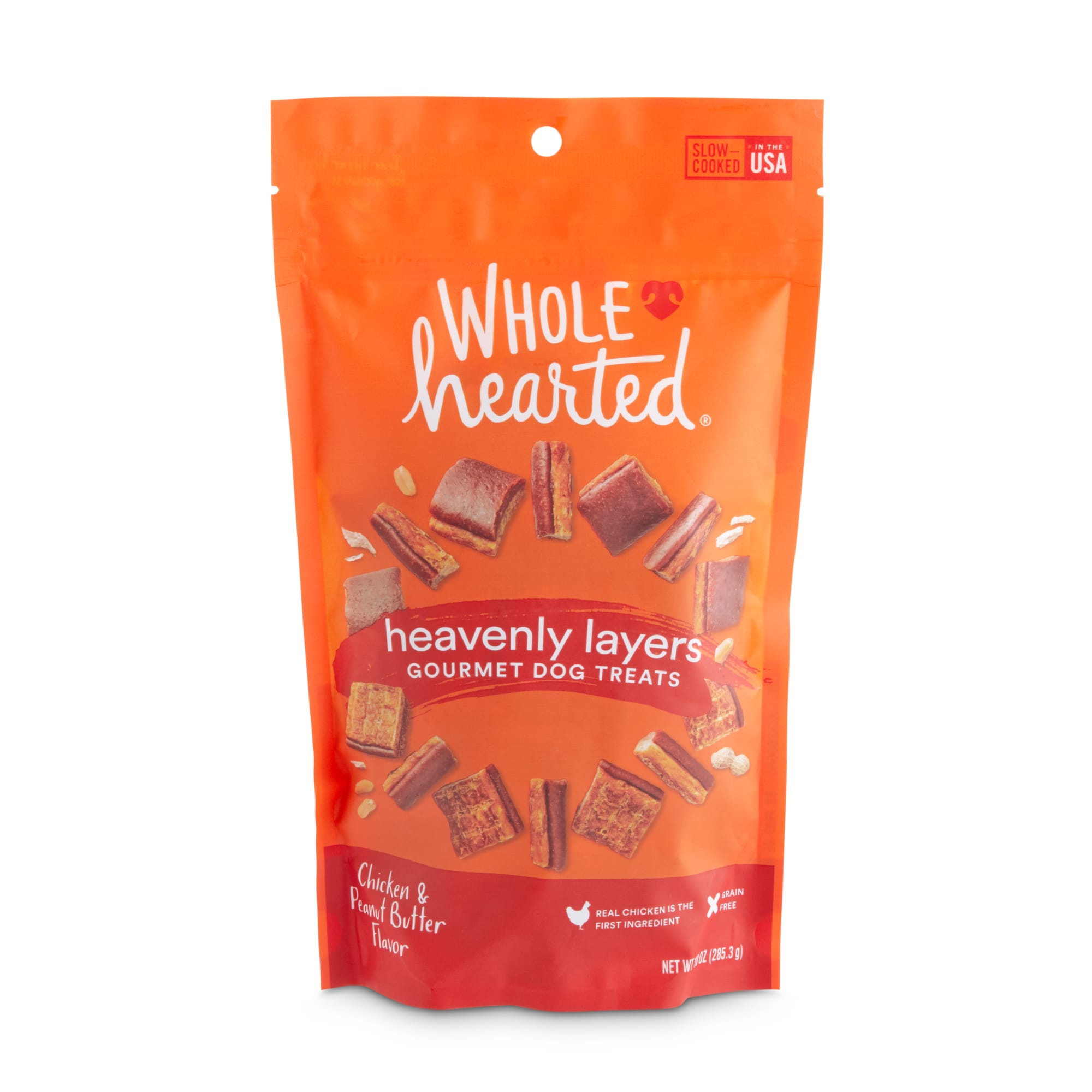 WholeHearted Heavenly Layers Chicken  Peanut Butter Flavor Gourmet Dog Treats， 10 oz.