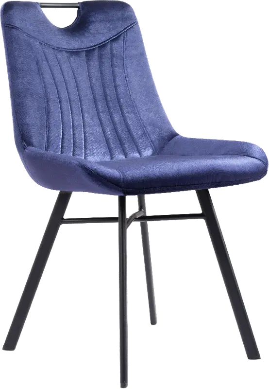 Tyler Blue Velvet Dining Chair， Set of 2