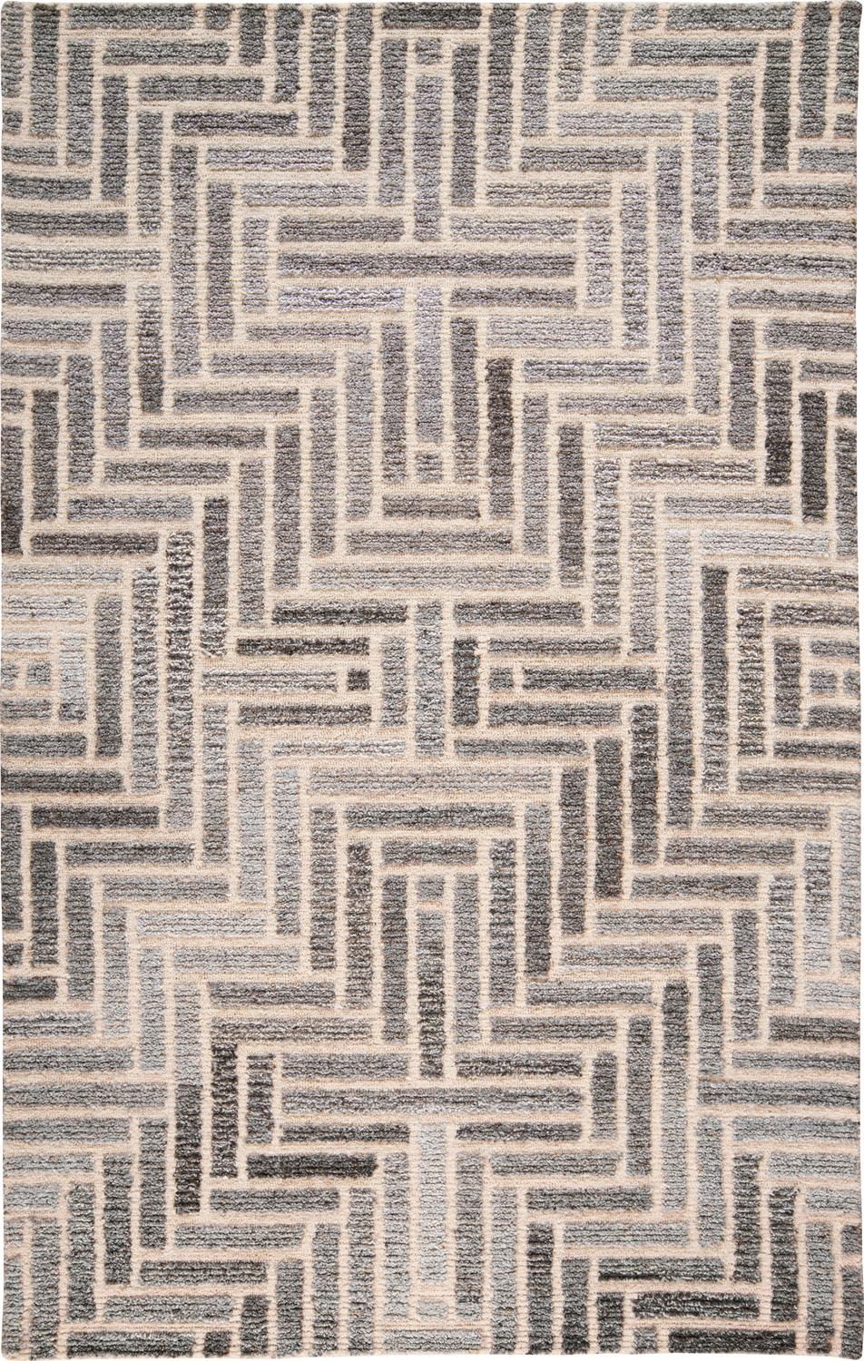 Palatez Hand Tufted Gray and Ivory Rug by BD Fine