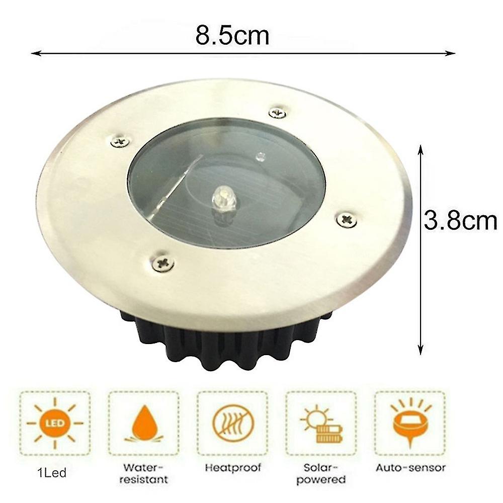 Led Solar Power Ground Lights Floor Decking Outdoor Garden Home Lamp