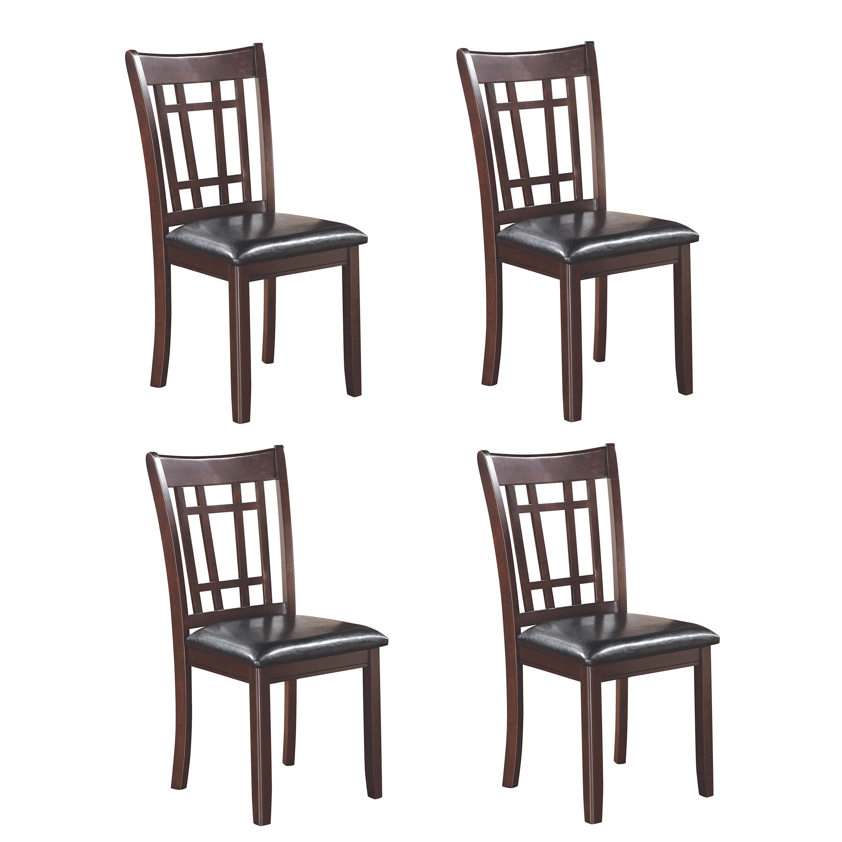 Antonia Black and Espresso Upholstered Dining Chairs (Set of 4)