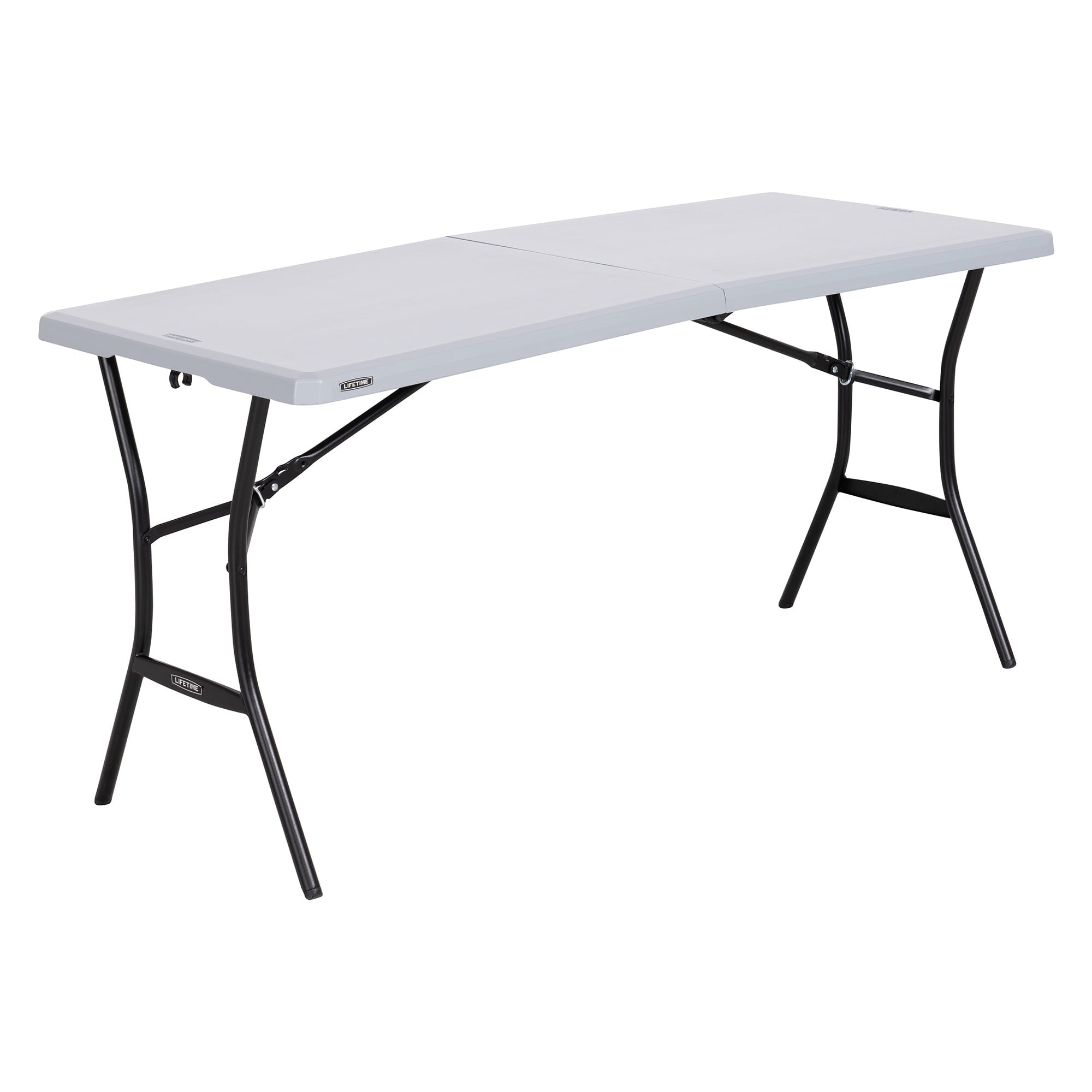 Lifetime 5-Foot Fold-In-Half Table, Gray (80861)