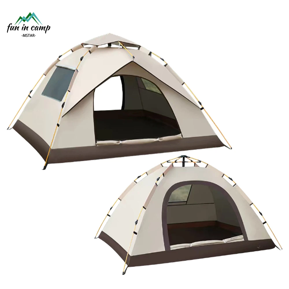 Factory Direct Camping Waterproof Tent Single Layer Quick Opening Tent Outdoor Camping 3 4 People Automatic Tent