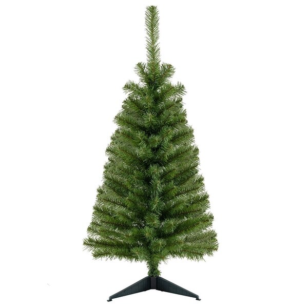 Costway 3ft Unlit Artificial Christmas Halloween Mini Tree Black with