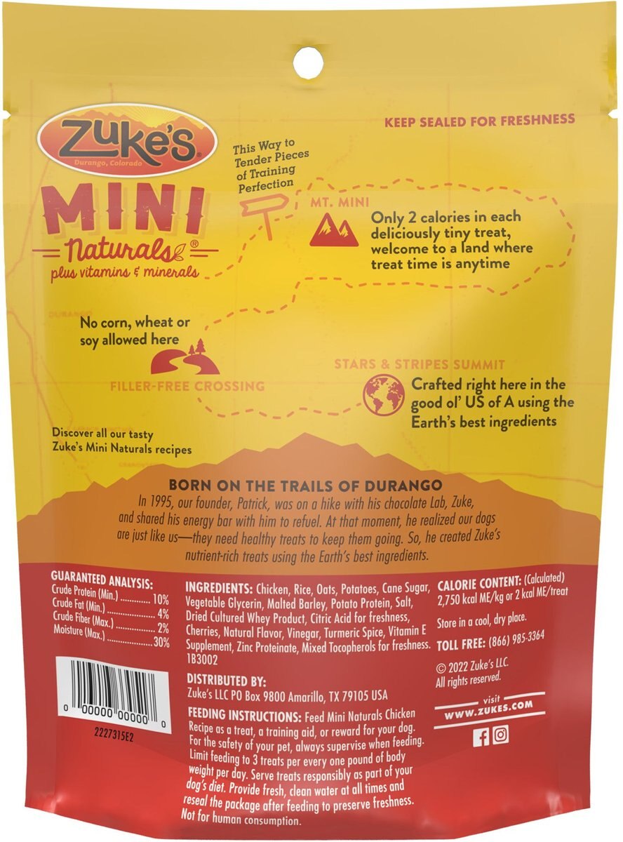 Zuke's Mini Naturals Chicken Recipe Training Dog Treats