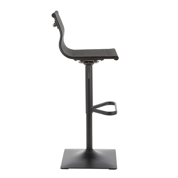 Porch and Den Bixby Adjustable Bar Stool in Black Metal