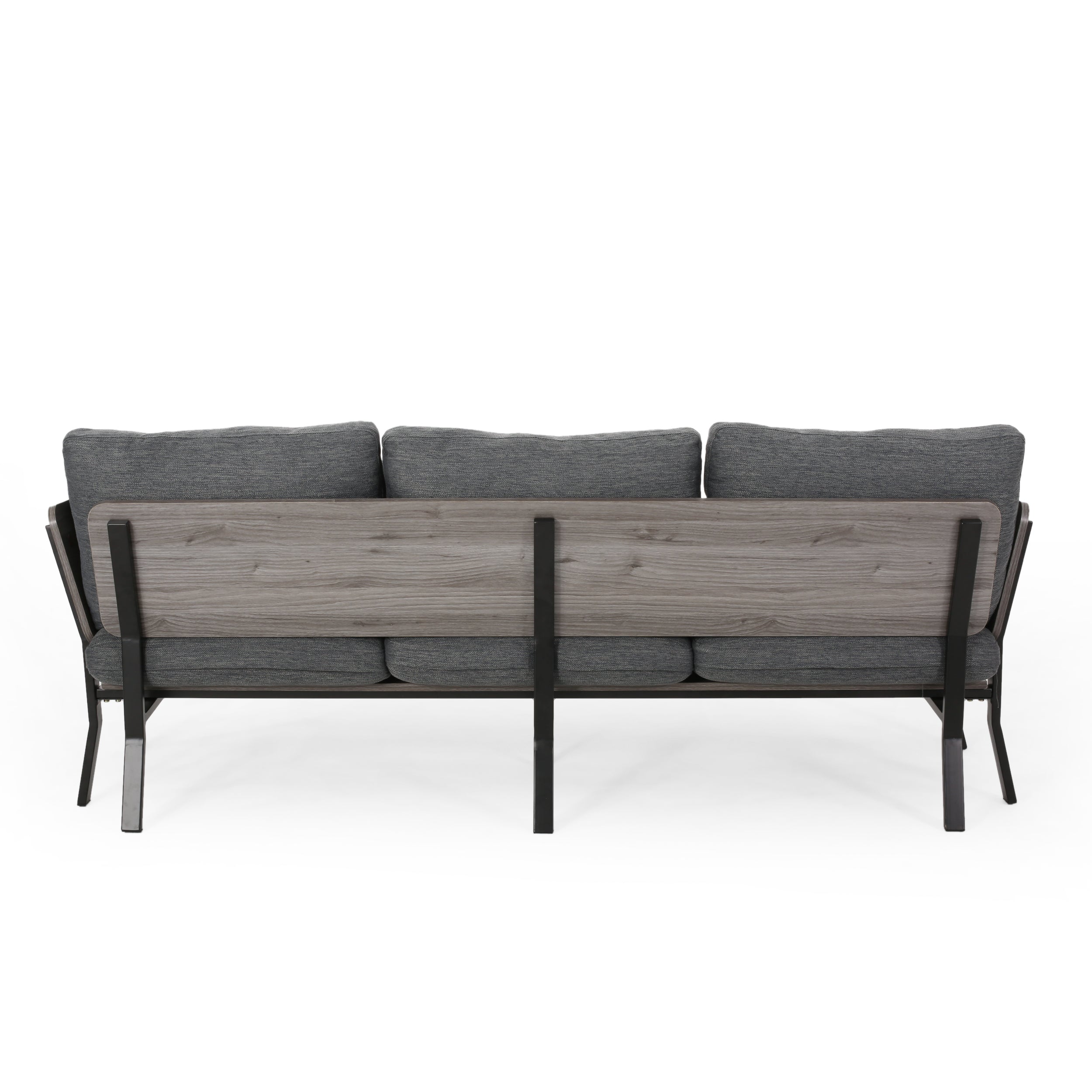 Athea Mid-Century Modern 3 Seater Wood Frame Sofa