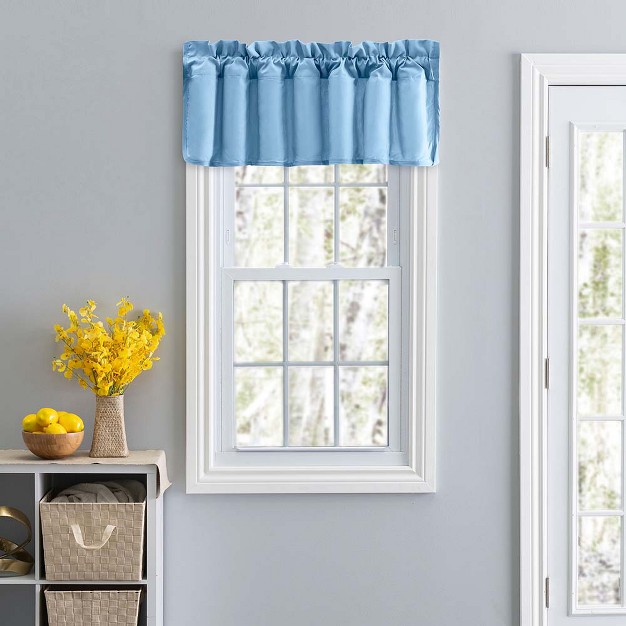 Rod Pocket High Quality Fabric Solid Color Window Lined Swag Set Filler Valance 42 quot x13 quot Slate